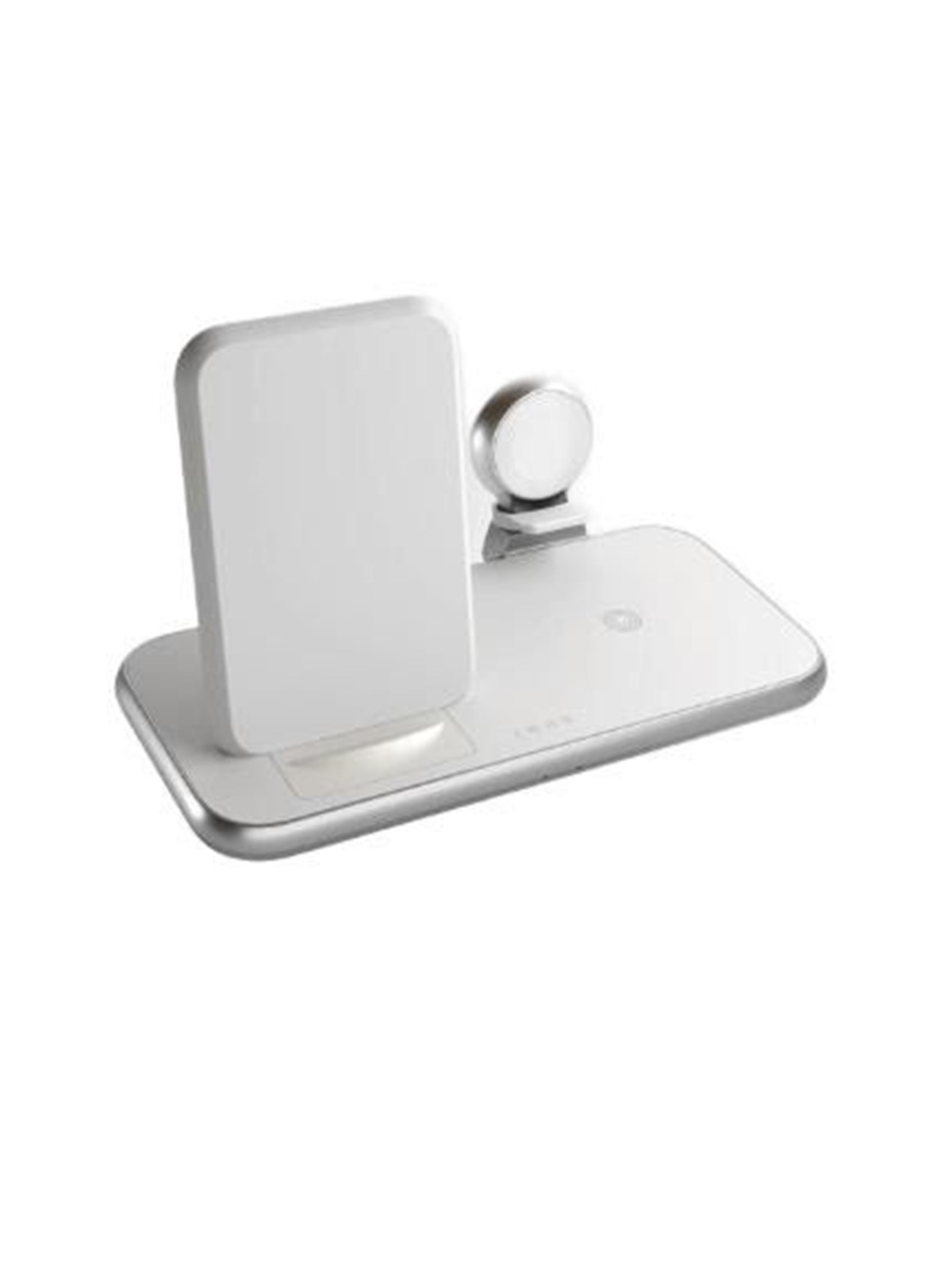 ZENS 4 in 1 Stand+Watch Wireless Charger Aluminium - White