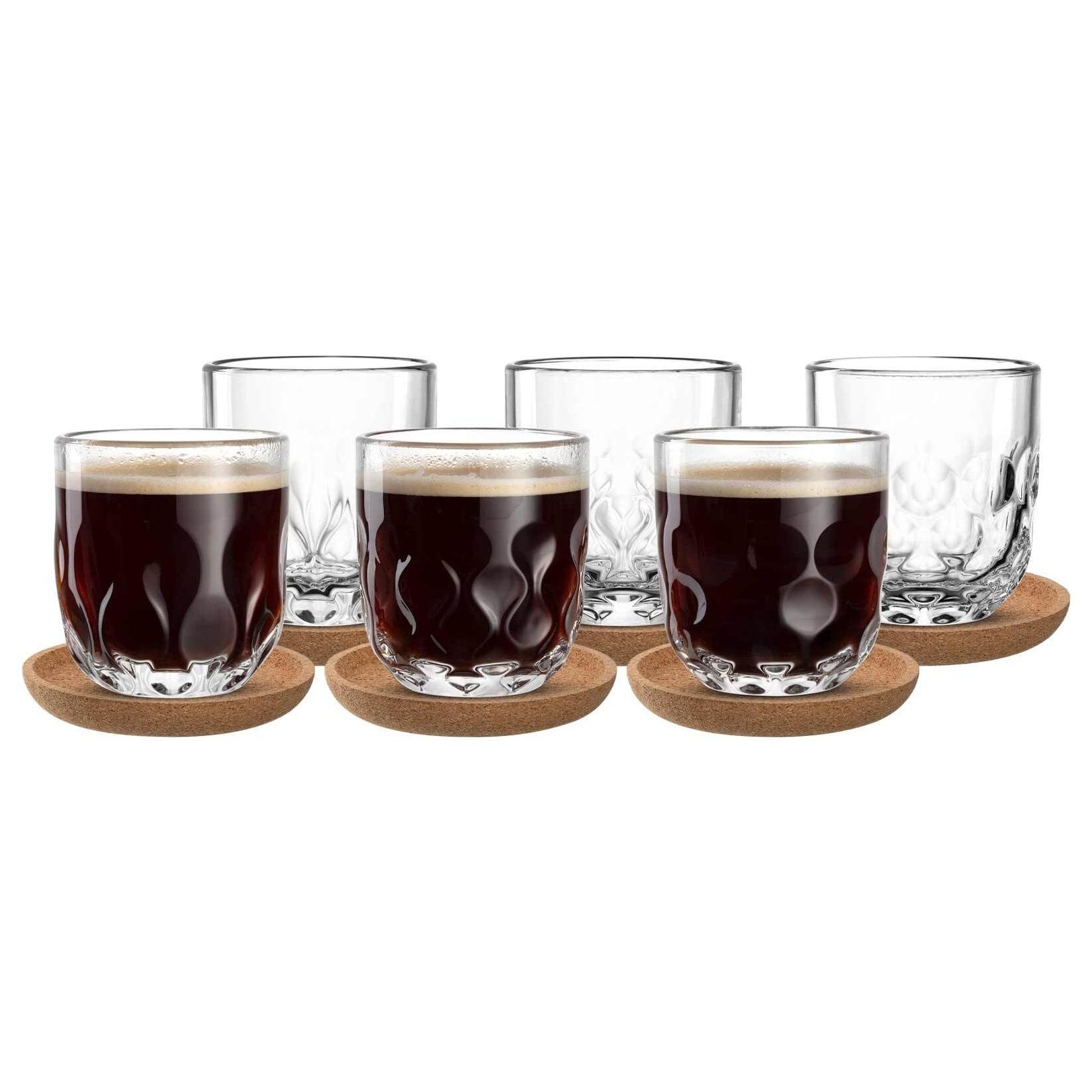 Leonardo Kaffeegläser mit Untersetzer Gocce 220 ml 12-tlg.