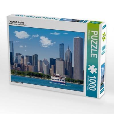 CALVENDO Puzzle CHICAGO Skyline | 1000 Teile Lege-Größe 64x48cm Foto-Puzzle für glückliche Stunden