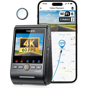 VIOFO Dashcam A329S 1CH, Auto, 4K Weitwinkel-Kamera 140°, WLAN & GPS