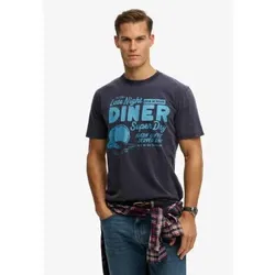 Superdry für Herren. M1012354A Lokales Business-T-Shirt navy (S), Lässig, Baumwolle, Kurzarm, Marine