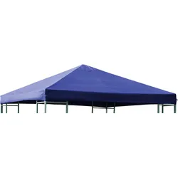 Ersatzdach für Metall- und Alupavillon 3x3 Meter dunkelblau, wasserdicht PVC-beschichtet