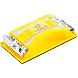 Topex, Schleifmittel, Schleifblock 85 x 165 mm, Metall-Klemmern
