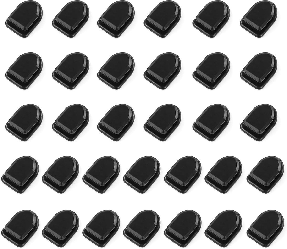 32 stuks Mini-autohaken, Onzichtbare multifunctionele kleefhaken voor badkamer, slaapkamer en sleutels, Zwart