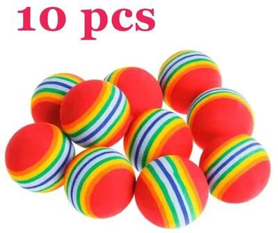 Uplift Picks Rainbow EVA Cat Toy Balls For Interactive Play And Training 10 Pcs m