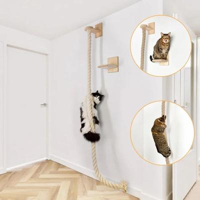 Uplift Essentials Wall Mounted Cat Climbing Rope And Scratching Post Wall Mounted Cat Climbing Rope And Scratching Post