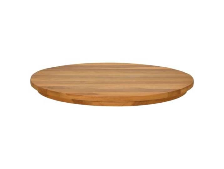 Runde Tischplatte 50 cm aus Teakholz, ny Bronze Massives Teakholz, braunes Finish, für Innen und Außen, Pflegeleicht, ohne Montage