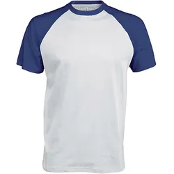Kariban, Herren, Sportshirt, Base Ball (3XL), Rot, Weiss