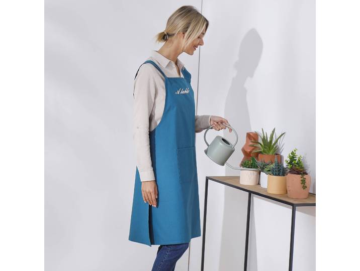 Tablier de cuisine japonais coton uni personnalisé - Blancheporte