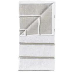 Zone Denmark, Handtücher, Duschtuch 70 x 140 cm Weiss/Weich Grau/Eukalyptus (70 x 140 cm)