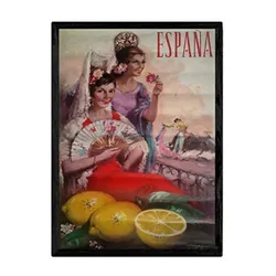 POSTER Spanien Vintage A3 Schwarzer Rahmen