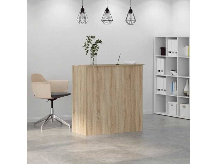 Bureau de réception - CoCo - Meuble de Bureau pour Ordinateur - bois d'ingénierie - chêne sonoma - comptoir intégré - 100x50x103 5