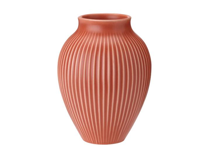 Knabstrup Keramik Vase strié Knabstrup 20 cm Coral