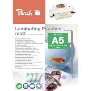 Peach Laminierfolien S-PP580-30, DIN A5, 80 mic, matt, 100 Stück