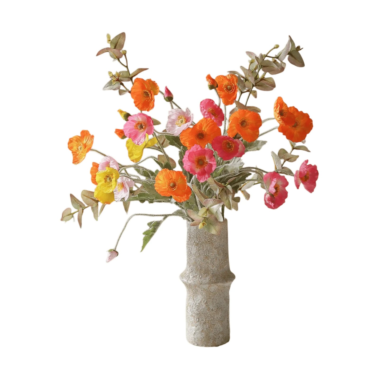 Botané Poppy Spritz kunstboeket Klaproos-eucalyptus 10 stuks
