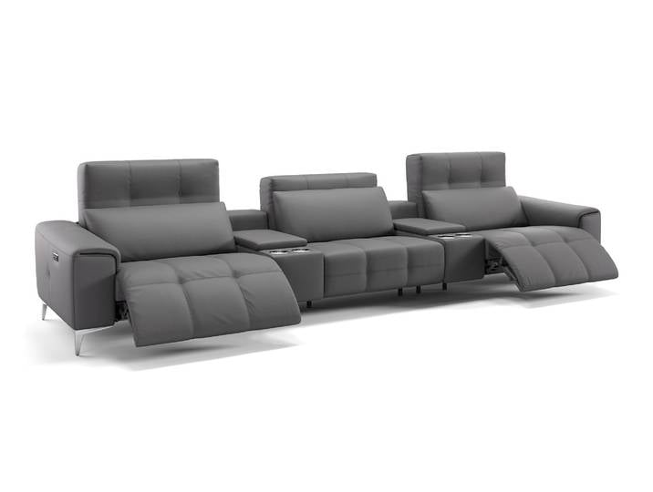 Leder 3-Sitzer Kinosofa SALENTO mit Funktion modern Kinocouch