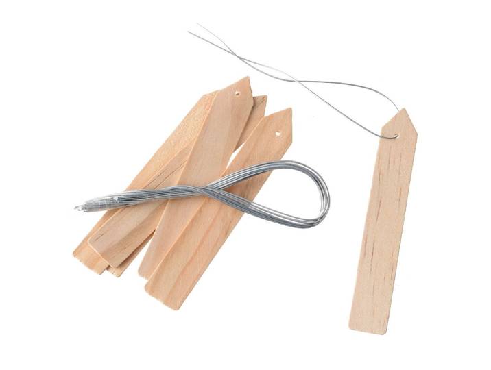 Nature plantenetiketten hout 10 cm