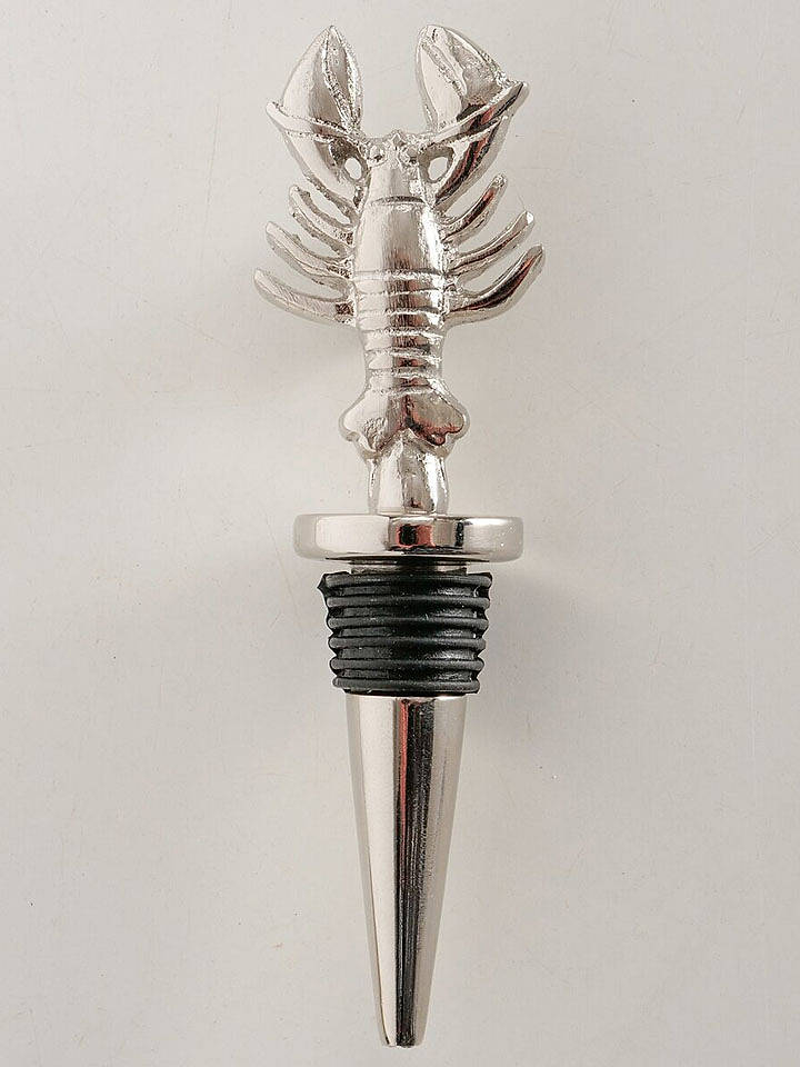 Boltze Flaschenverschluss "Hummer" in Silber - (H)14 cm - onesize