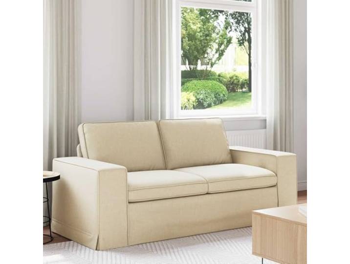 Molumvel Sofa Creme Stoff 182 x 80 x 82 cm Sitzmöbel Modern Stabiler Metallrahmen, Ergonomisches Design, Einfache Montage