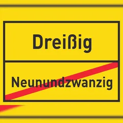HB-Druck Dreißig Neunundzwanzig Schild Ortsschild A0 (841x1189mm)