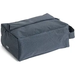HAY Toilettas Grid Wash Bag Small Dark Blue, Necessaire, Blau