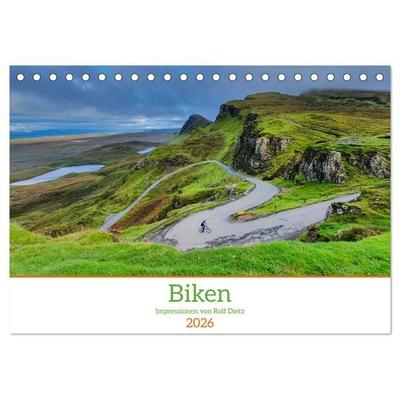 Biken - Impressionen von Rolf Dietz (Tischkalender 2026 DIN A5 quer), CALVENDO Monatskalender