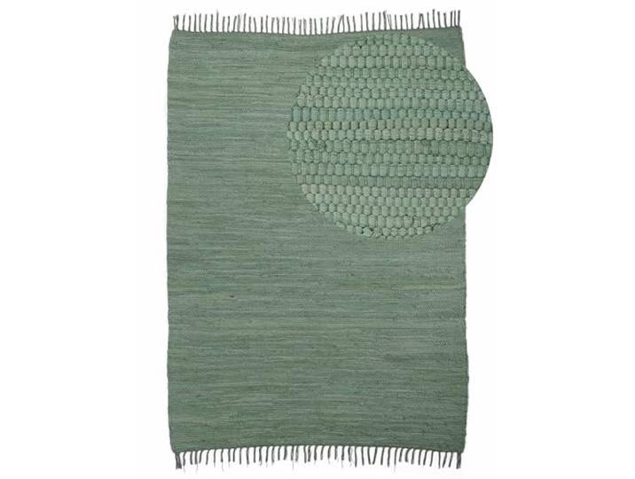 carpetfine Flickenteppich Chindi Uni waschbar 190x290 cm Grün Fleckerlteppich, handgewebt aus 100 % Baumwolle, bis 30 °C Schonwäsche, für Wohnzimmer, Schlafzimmer und Esszimmer