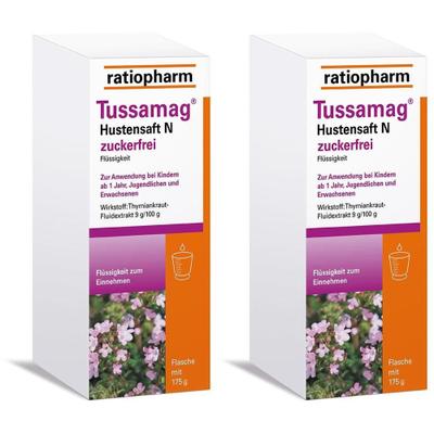 Tussamag Hustensaft N zuckerfrei 2x 2x175 g Flüssigkeit zum Einnehmen