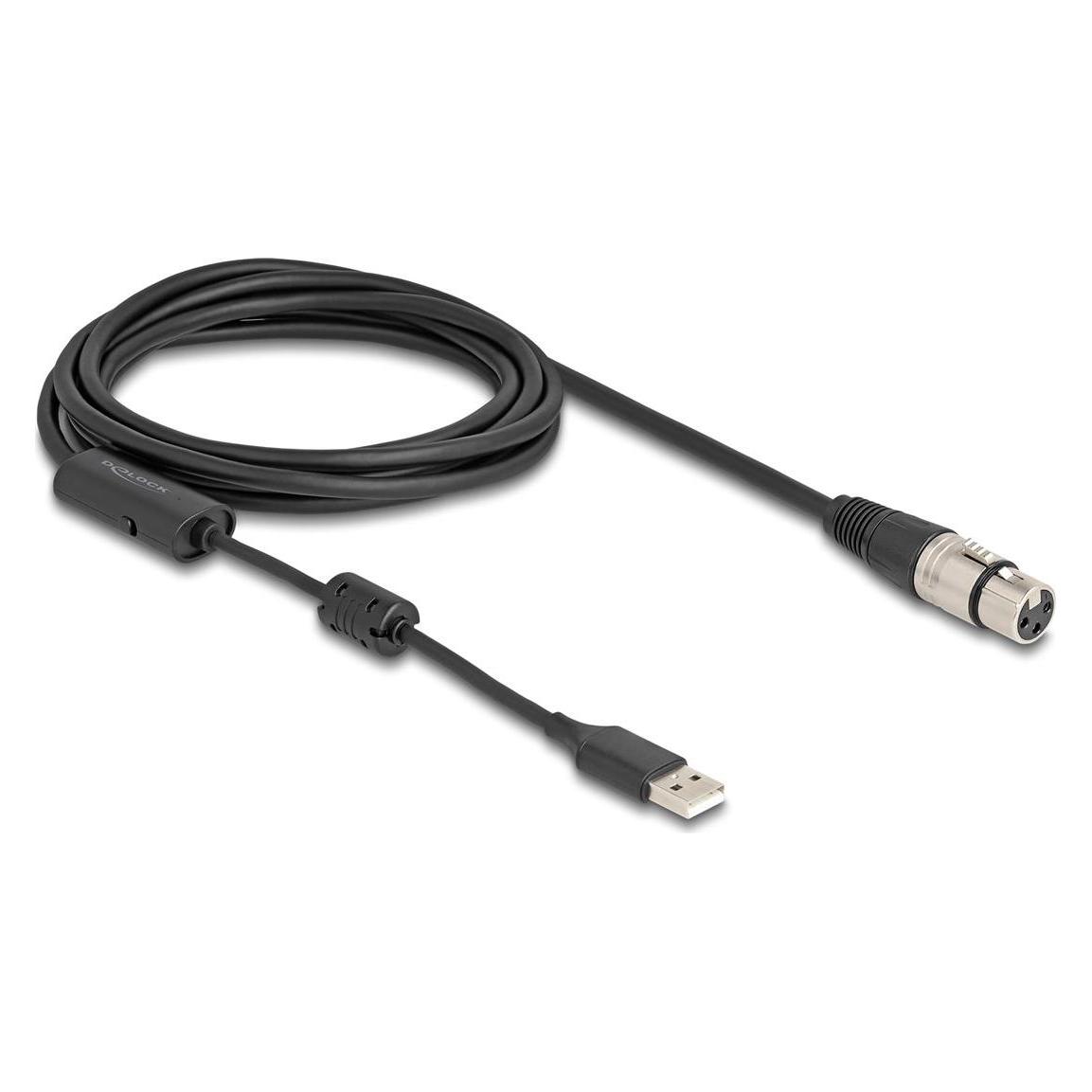 Delock XLR - USB Typ A (3 m, XLR Kabel) (84178)