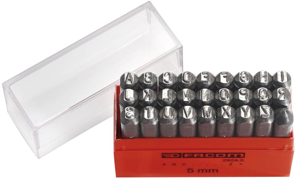 Facom Schlagbuchstaben A - Z, 5 mm, 27-tlg (292A.5)