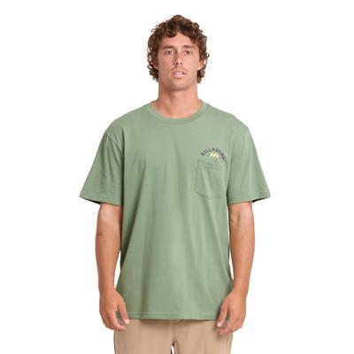 T-Shirt BILLABONG "Foundry Premium", Herren, Gr. L, grün (hedge grün), Obermaterial: 100% Baumwolle., Shirts T-Shirt
