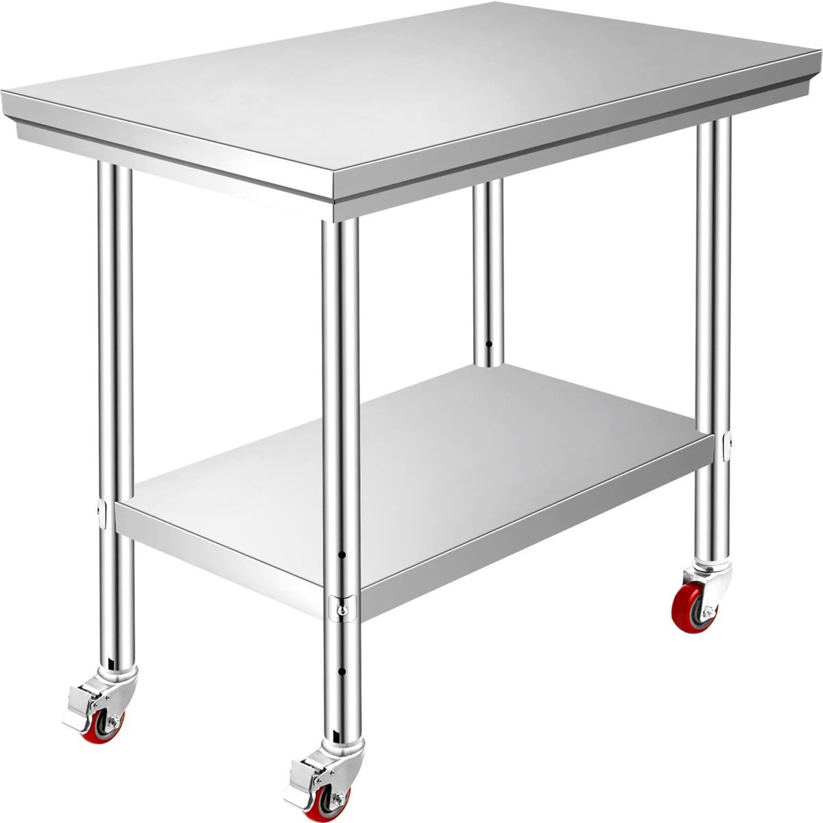 Cherrys Finds Roestvrijstalen verrijdbare keukenwerktafel in grijs