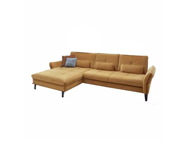 Couchliebe Key West Ecksofa - Samt Salsa curry , ohne Funktion ,