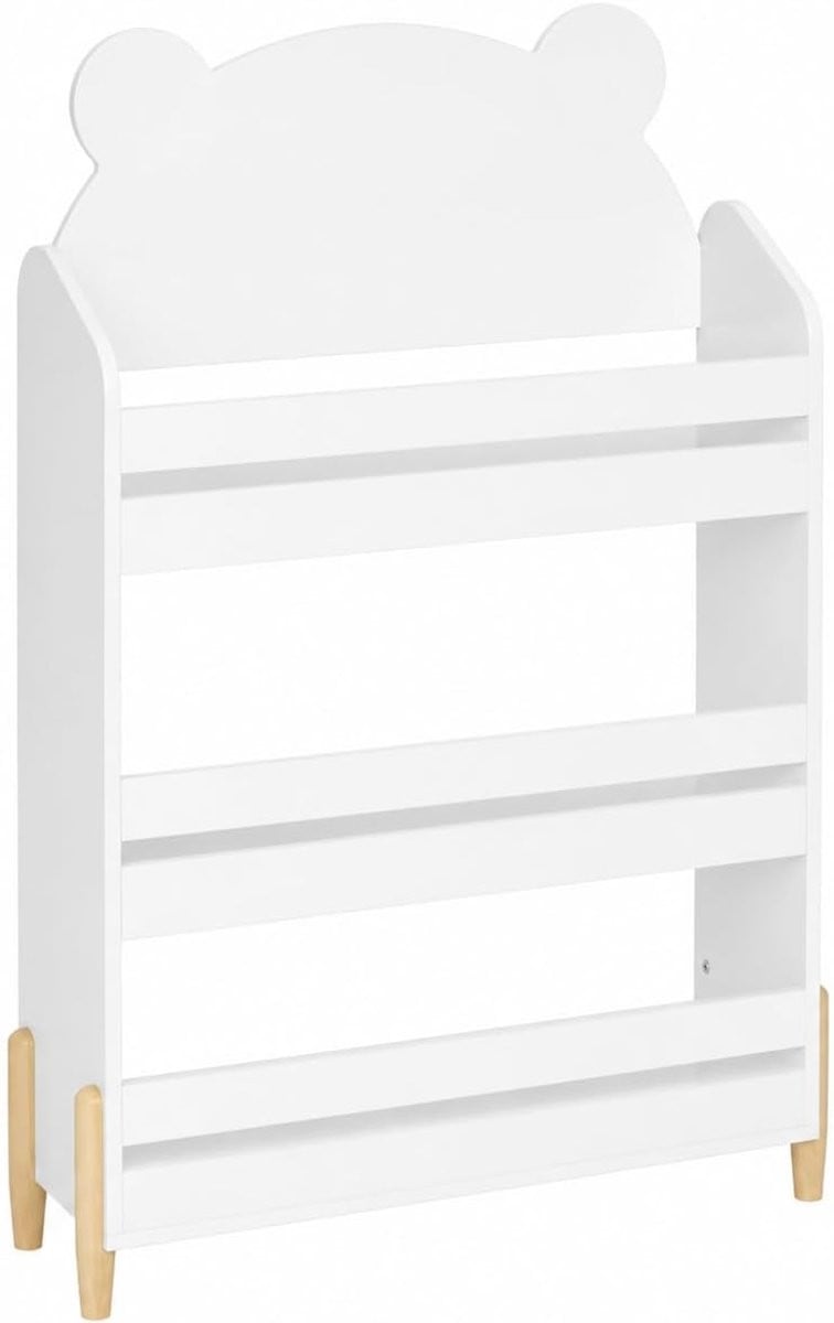 Atmosphera Douceur Kinderboekenkast, 3 niveaus, Wit, B/D/H: 61,5 x 18,5 x 100 cm