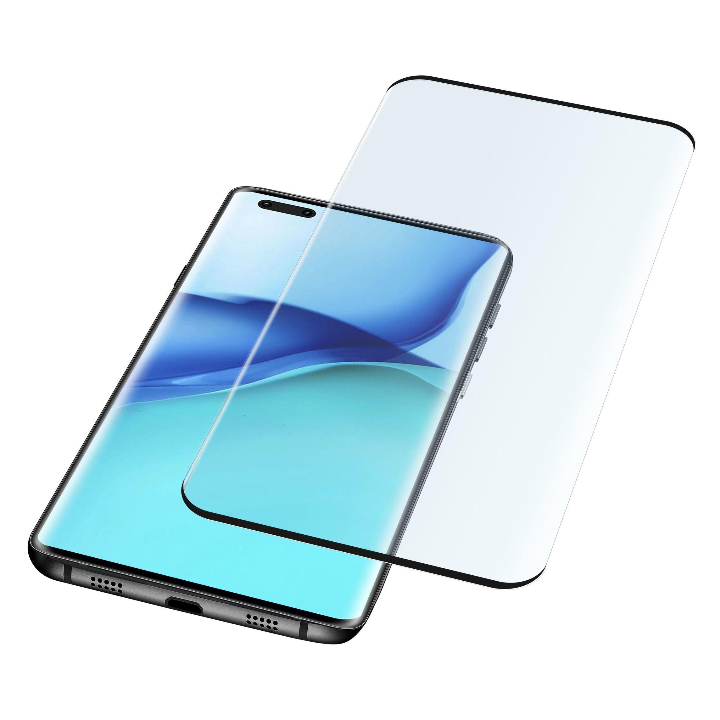 Cellularline Curved Glass Screen Protector, Huawei Mate 40 Pro, Black (Huawei Mate 40 Pro) (TEMPGCUMATE40PROK)