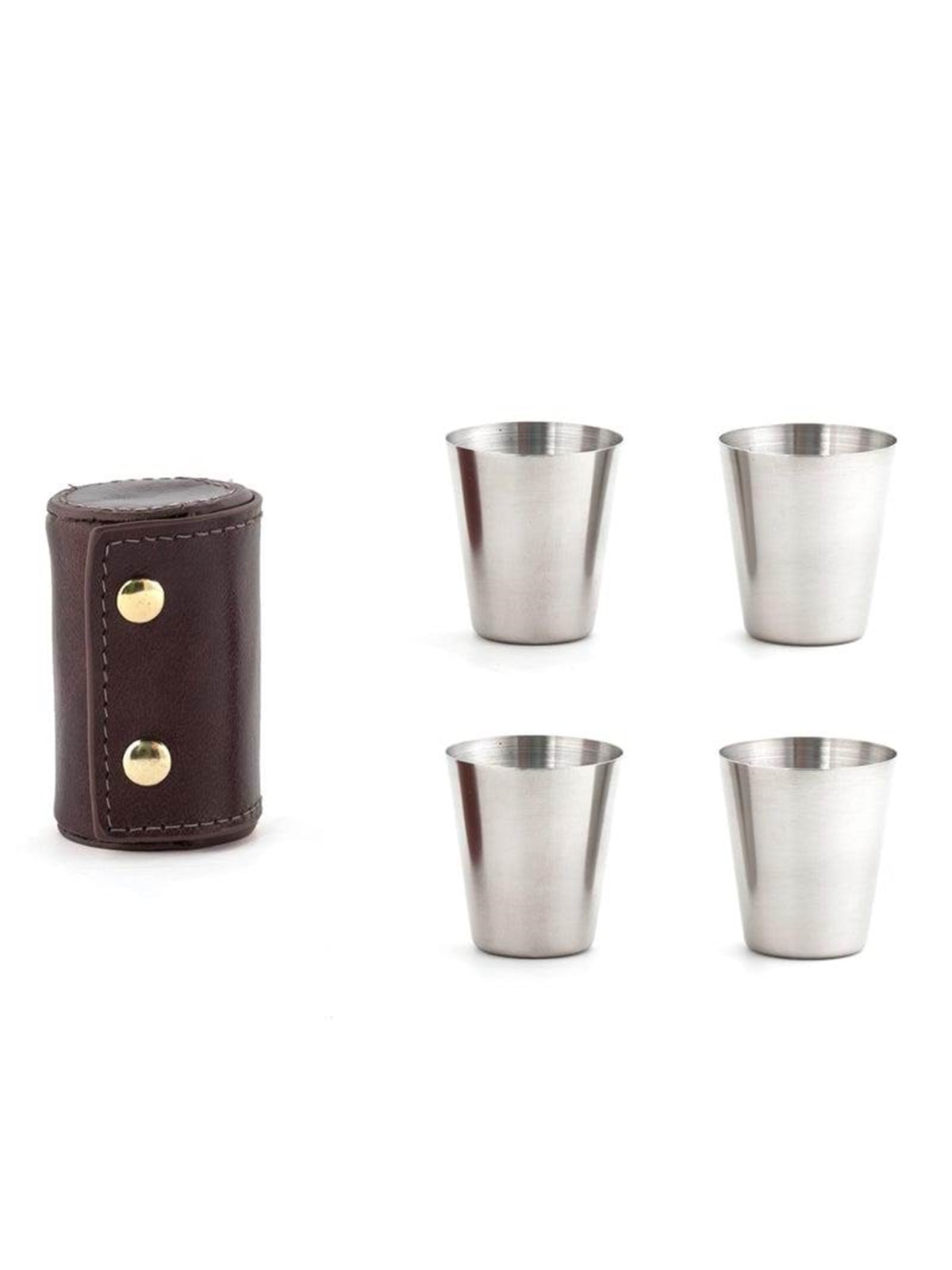 Kikkerland Shot Glasses with Leather Case