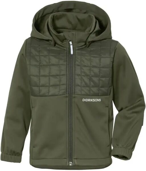 Jacket Didriksons Briska Kids Softshell (110 - Deep Green)  - Green - Size: 110