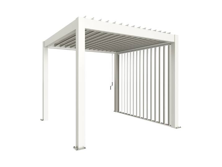 Biohort Lamellenseitenwand für Pergola 3m Weiss