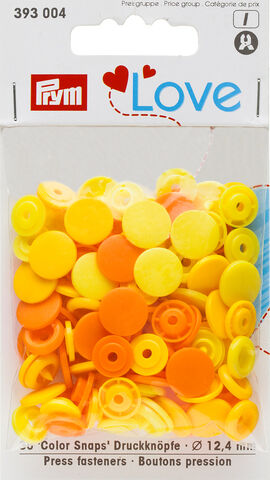 Prym Druckknöpfe "Color Snaps", gelb color, 12,4 mm Ø, 30 Stück