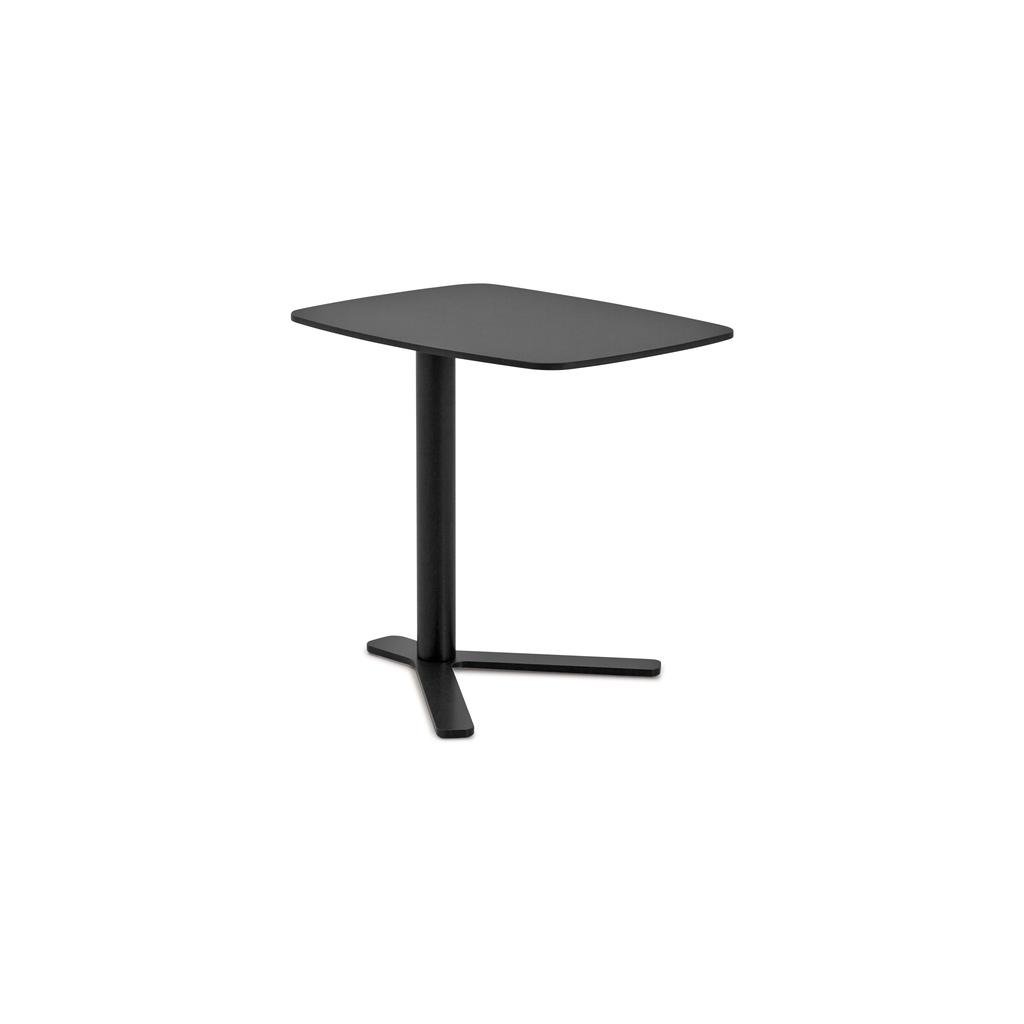 Lapalma Yo Couchtisch (rechteckig abgerundet, schwarz lackiert, HPL Fenix schwar... rechteckig abgerundet | schwarz lackiert | HPL Fenix schwarz T80N+T80EHFN