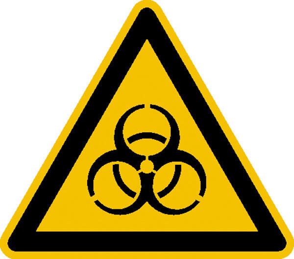 SafetyMarking® Warnaufkleber Warnung vor Biogefährdung 10 cm x 10 cm 21.0232
