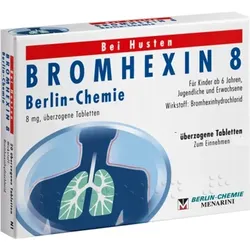 BROMHEXIN 8 Berlin-Chemie 50 St Überzogene Tabletten