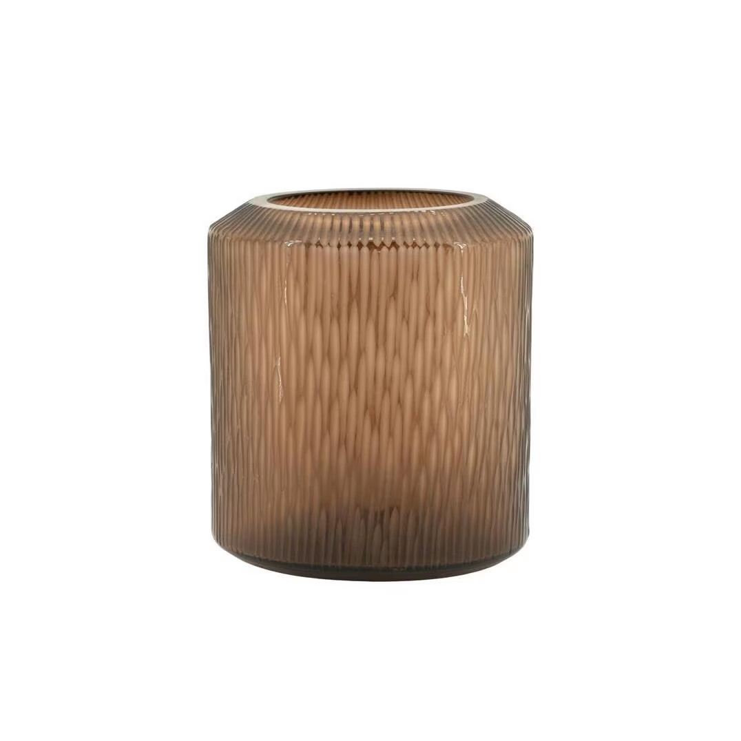 By-Boo Vaas Fresco 1 Glas Bruin, Hoogte: 26 cm