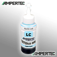 Ampertec Kompatible Nachfülltinte ersetzt Epson C13T67354A 673 T6735 light cyan