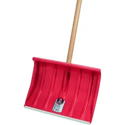 Schneeräumer Kunststoff mit Stiel 50cm - rot