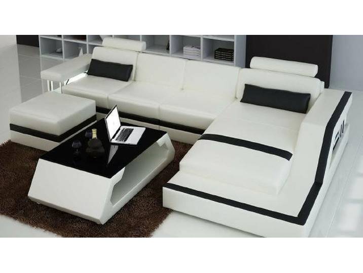 JVmoebel Wohnlandschaft HAMBURG III Ledersofa mit USB-Anschlüssen und modernem Design, Made in Europa