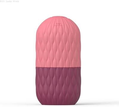 Inspired Living CryoGlow Ice Face Roller Reusable Silicone Facial Ice Roller For Pore Tightening & Puffiness Relief red