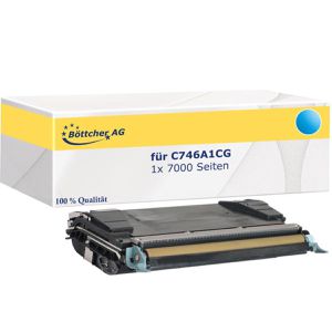 kompatibel für Lexmark C746A1CG 7000 Seiten cyan