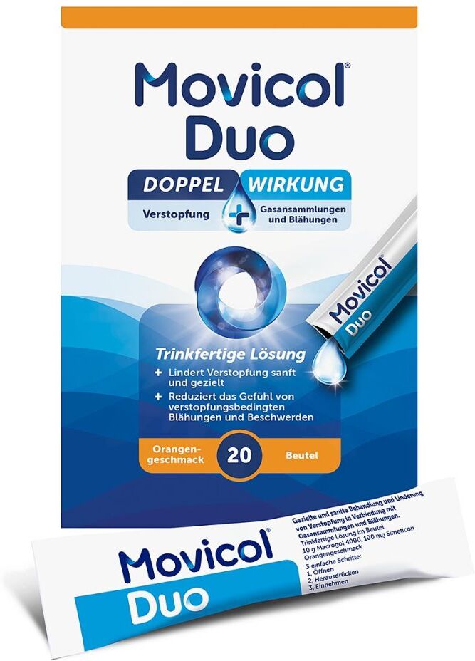 Movicol Duo trinkfertige Lösung mit Macrogol & Simeticon