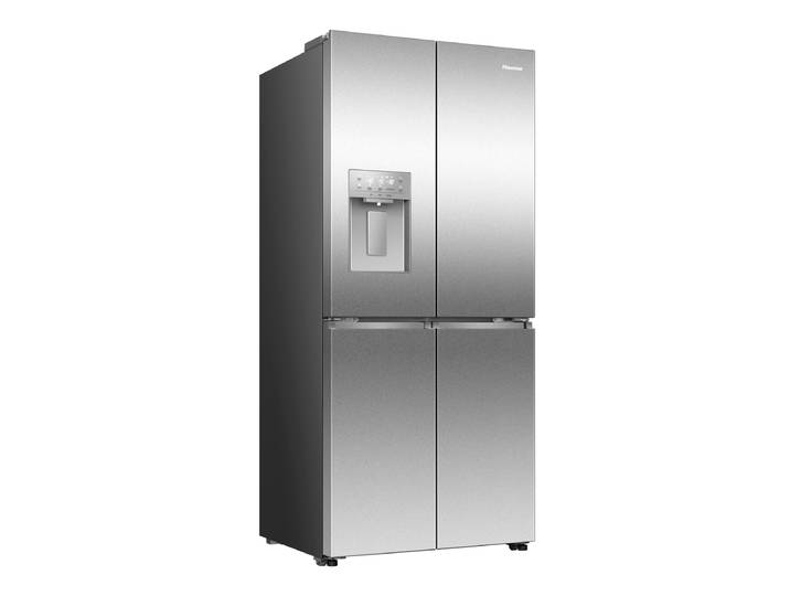 HISENSE Multi Door RQ5P470SY , Energieeffizienz: D, silber (inox), Display außen, Kühlschränke, Wasser-/Eisspender, Total NoFrost, Metal Cooling, Multi Door